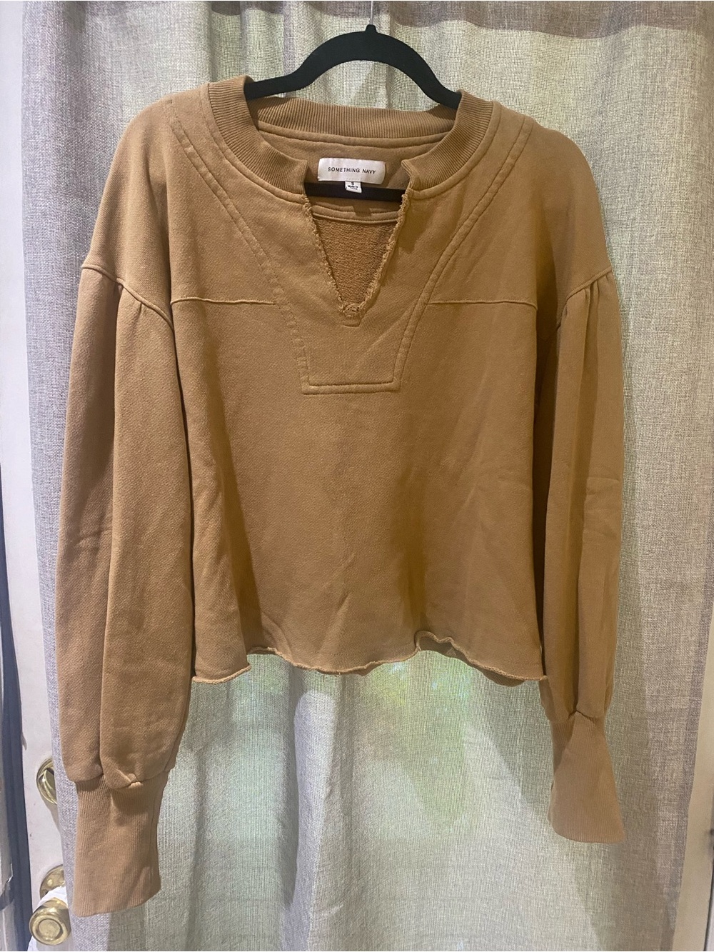 Something Navy Sweatshirt in Camel